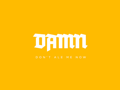 That Damn Beer beer brand branding flat geometric gothic logo mark type typography vector