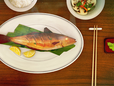 Ocean To Plate 3d animation chef chopsticks cooking fish fishing food modelling plate sea sustainability
