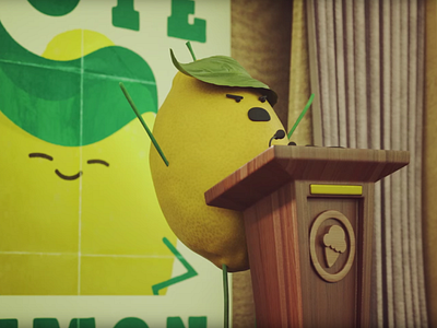 When life gives you lemons… 3d america animation election food fruit ice cream leaf lemon society trump vote