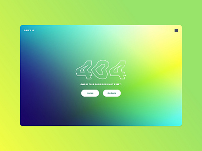 Daily UI Challenge - 008 (404 Page)