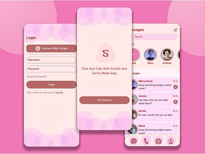Chat mobile app UI design
