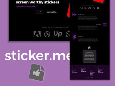 Sticker.me's Homepage graphic design ui ux