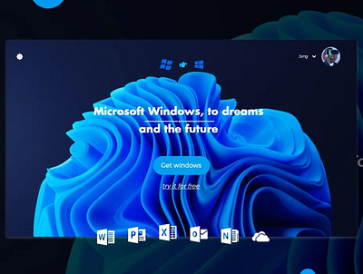Windows Landing page graphic design ui web design website design