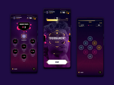 Mobile game app design ui