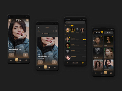 Mobile Dating App app design ui
