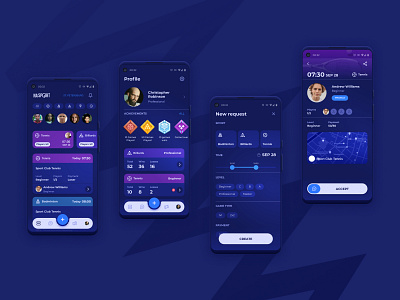 NA SPORT app design ui