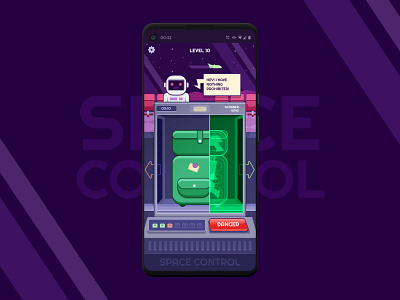 Game Space Control app design figma graphic design ui vector