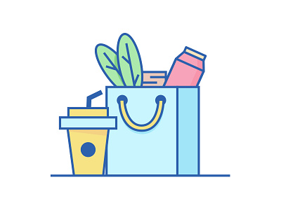 Food and grocery illustration