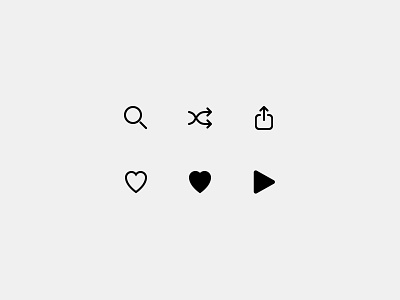 Music app icons design icons mobile ui