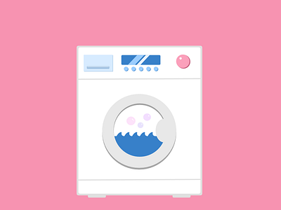 Washing Machine dribbble pink washing machine