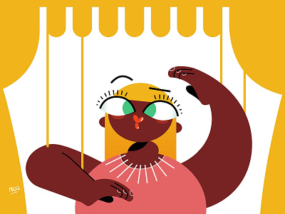 Mood :) art character design curtains flat folk illustration line marionette motiongraphic motiongraphics strings theatre vector