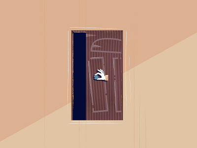 Open the door art doors hand illustration motiongraphic open reveal texture vector