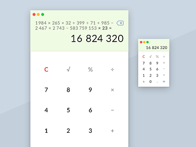 Daily UI challenge #004 — Calculator