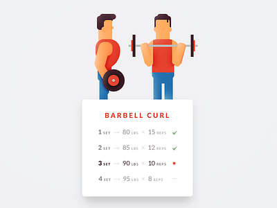 Daily UI challenge #041 — Workout Tracker app biceps card challenge daily dailyui muscle tracker ui workout