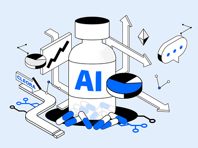AI for biomedical industry illustration