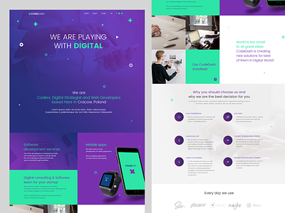 CodeDash Website branding company design it kosma startup tech webdesign