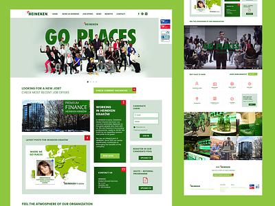 Heineken HR branding company design green kosma poland webdesign website