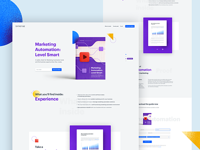 Marketing automation Landing Page book book cover colors company design download ebook gray illustration it kosma landing page lenar marketing marketing automation marketing design mockup purple webdesign website