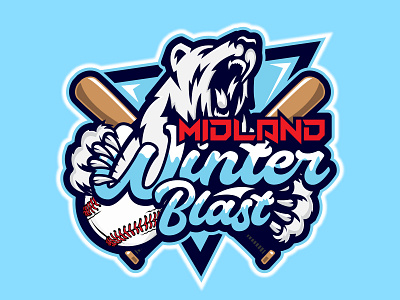 MIDLAND WINTER BLAST branding design illustration logo vector