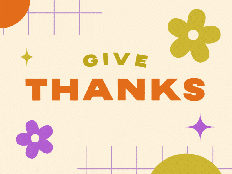 Give Thanks ✨ 2danimation animation design graphic design illustration motion design motion graphics