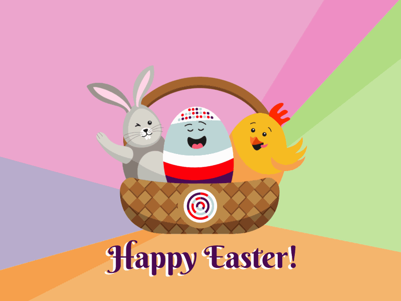 Happy Easter - Animated Postcard affter effects animation easter happy illustration motion design