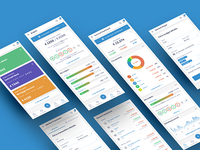 Budget Smart Planner app charts finance freelance personal ui