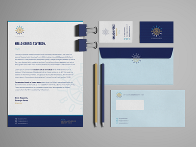 "Perez Boten" Branding blue boats branding business card freelance gold logo mockup sailing stationery