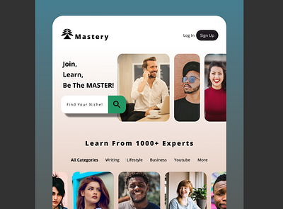 #004 Mastery Landing Page Prototype design landing page ux vector website