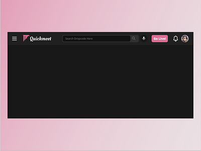 #005 Quickmeet Web Layout Skeleton Prototype layout live menu bar ui video web