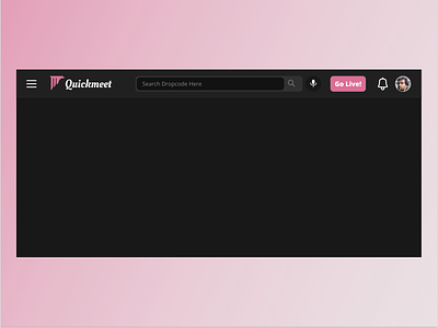 #005 Quickmeet Web Layout Skeleton Prototype layout live menu bar ui video web