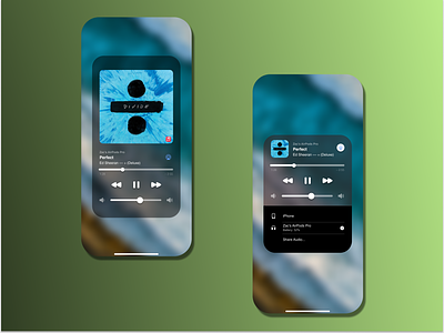 #015 iPhone Music Interface - iOS Control Center airplay app apple design branding daily ui design ios iphone logo music music ui typography ui ux