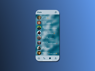 #017 Direct Messages UI app avengers branding chat ui chats daily ui dc comics design illustration logo marvel typography ui ux whatsapp