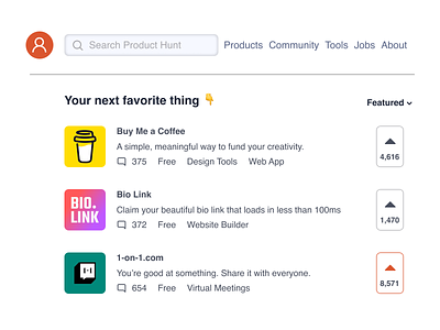 #041 Product Hunt Home Page