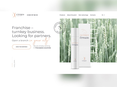 Franchise perfume company design ecology minimal nature perfume site ui ux web