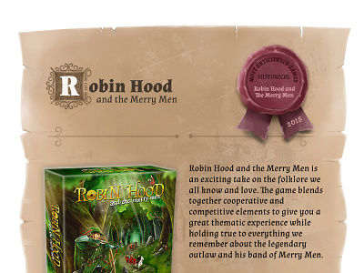 Robin Hood and the Merry Men board game campaign drawing fantasy game illustration