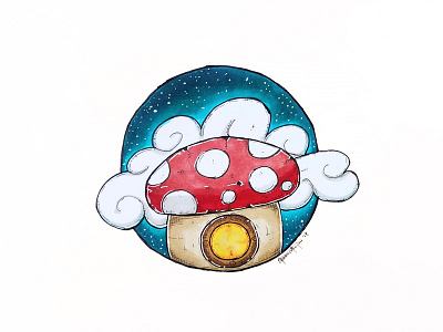 The Shroom art copic drawing fantasy finecolour finecolour markers illustration mushroom painting traditional art