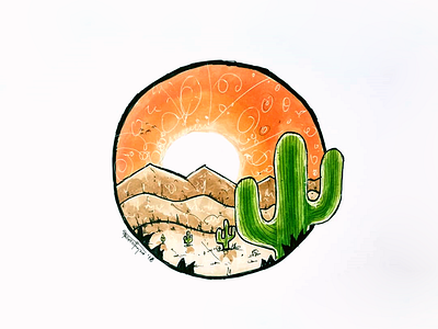 Cactus art cactus copic drawing finecolour illustration markers painting traditional