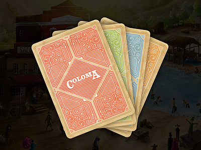 Coloma Cards Back art board game board games design digital art game game art illustration illustrator