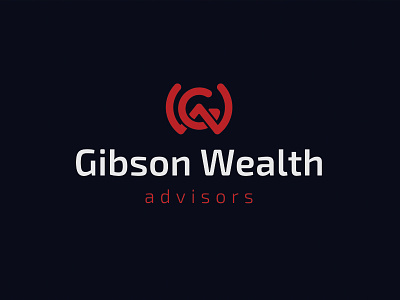 Gibson Wealth logo branding design graphic lettering letters logo minimal monogram