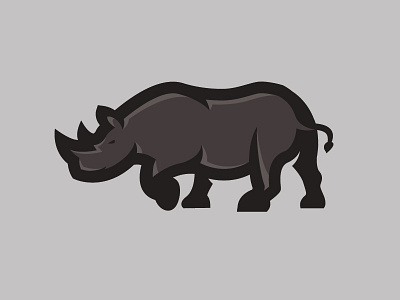 Rhino africa animal brand illustration rhino safari strong wild