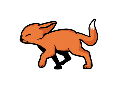 Desert Fox animal character cute desert fox funny illustration little mascot