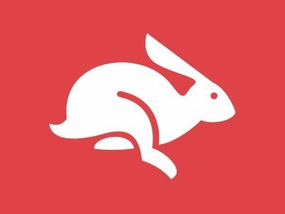 Rabbit Icon creative design fast icon logo rabbit running speed