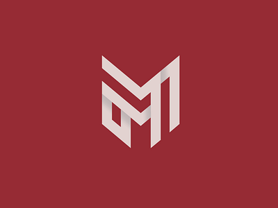 M letter logo art bold letter line logo m strong typo
