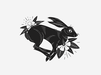 The Hare design drawing graphic design illustration illustrator printmaking vector