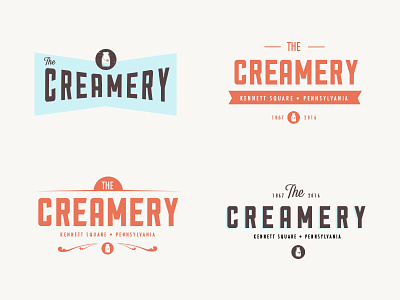The Creamery beer design beer garden branding graphic design logo design redesign system