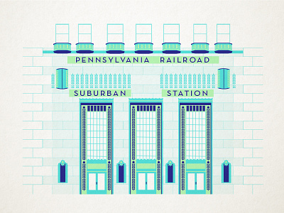 Suburban Station graphic design illustration illustrator philadelphia texture vector