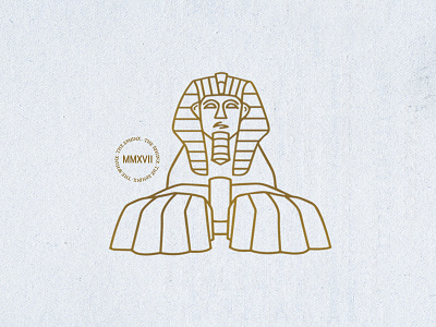 The Sphinx design gold graphic design icons illustration letterpressed logos metallic texture