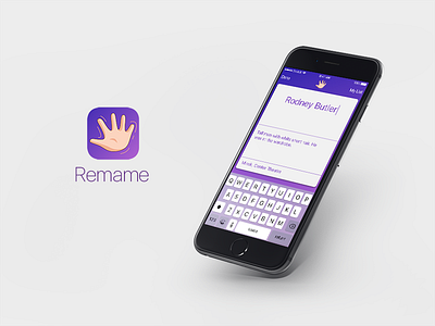 Remame - App for remembering names app apple concept design gui interface ios iphone mobile remame ui ux