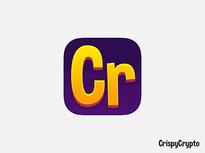 CrispyCrypto iOS Game Icon app blockchain branding colors crypto cryptocurrency font game icon ios iphone logo