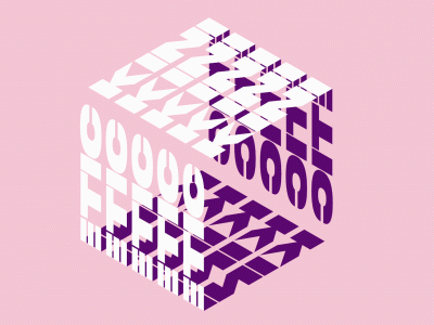 Kinetic Typography_cube animated gif animation design kinetictype kinetictypography type typography